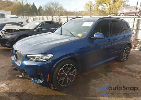 2022 BMW X3 xDrive30I из США, поврежденный, VIN 5UX53DP01N9M44080